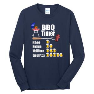 Funny Bbq Timer Barbecue Grill Grilling Gift Tall Long Sleeve T-Shirt