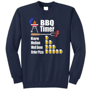 Funny Bbq Timer Barbecue Grill Grilling Gift Tall Sweatshirt