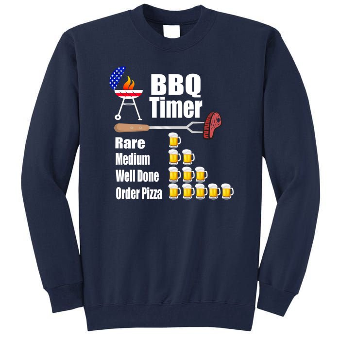 Funny Bbq Timer Barbecue Grill Grilling Gift Tall Sweatshirt