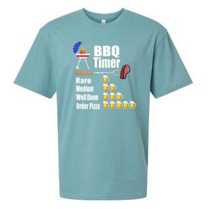 Funny Bbq Timer Barbecue Grill Grilling Gift Sueded Cloud Jersey T-Shirt