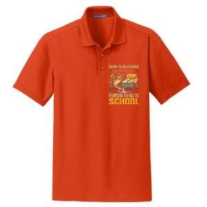 Funny Born To Go Fishing Bass Fish Fisherman Dry Zone Grid Polo