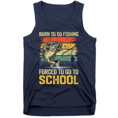 Funny Born To Go Fishing Bass Fish Fisherman Tank Top