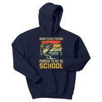 Funny Born To Go Fishing Bass Fish Fisherman Kids Hoodie