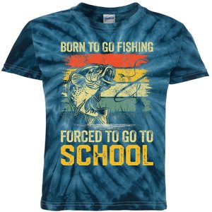 Funny Born To Go Fishing Bass Fish Fisherman Kids Tie-Dye T-Shirt