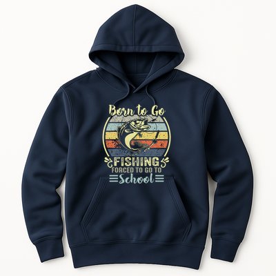 Funny Born To Go Fishing Bass Fish Fisherman Hoodie