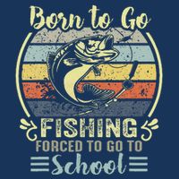 Funny Born To Go Fishing Bass Fish Fisherman Long Sleeve Shirt
