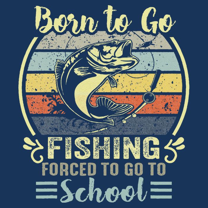 Funny Born To Go Fishing Bass Fish Fisherman Long Sleeve Shirt