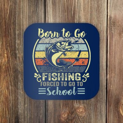 Funny Born To Go Fishing Bass Fish Fisherman Coaster