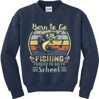 Funny Born To Go Fishing Bass Fish Fisherman Kids Sweatshirt