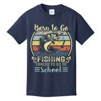 Funny Born To Go Fishing Bass Fish Fisherman Kids T-Shirt