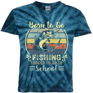 Funny Born To Go Fishing Bass Fish Fisherman Kids Tie-Dye T-Shirt