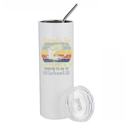 Funny Born To Go Fishing Bass Fish Fisherman Stainless Steel Tumbler