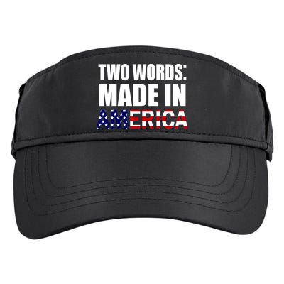 Funny Biden Two Words, Made In America Adult Drive Performance Visor