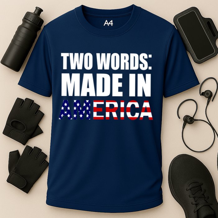 Funny Biden Two Words, Made In America Cooling Performance Crew T-Shirt