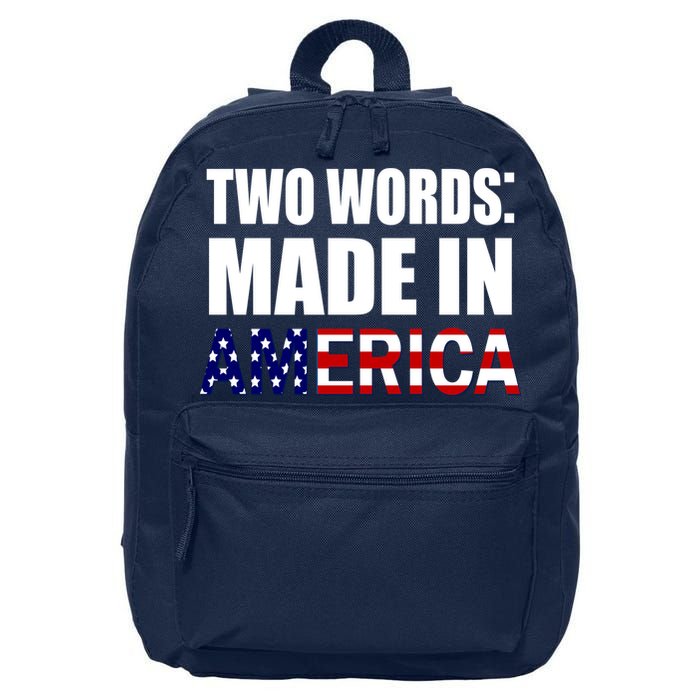Funny Biden Two Words, Made In America 16 in Basic Backpack