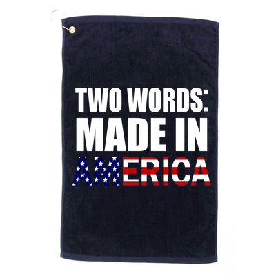 Funny Biden Two Words, Made In America Golf Towel