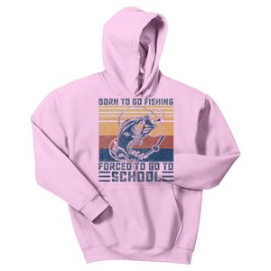 Funny Born To Go Fishing Bass Fish Fisherman Kids Hoodie