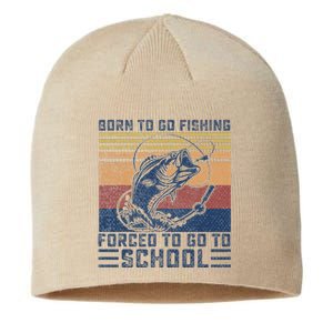 Funny Born To Go Fishing Bass Fish Fisherman Sustainable Beanie