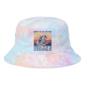 Funny Born To Go Fishing Bass Fish Fisherman Tie Dye Newport Bucket Hat