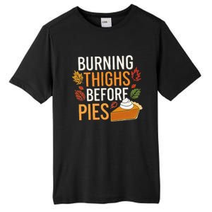 Funny Burning Thighs Before Pies Thanksgiving Family 2024 Tall Fusion ChromaSoft Performance T-Shirt