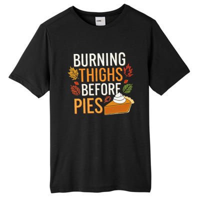 Funny Burning Thighs Before Pies Thanksgiving Family 2024 Tall Fusion ChromaSoft Performance T-Shirt