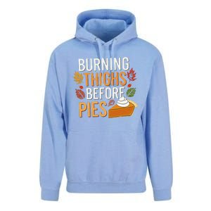 Funny Burning Thighs Before Pies Thanksgiving Family 2024 Unisex Surf Hoodie