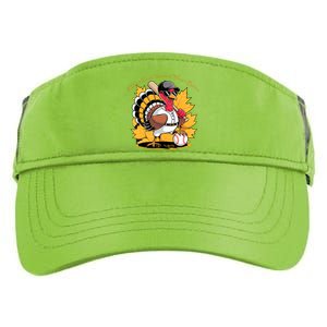 Funny Baseball Turkey Thanksgiving Humor Adult Drive Performance Visor