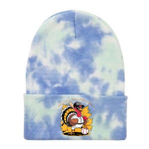 Funny Baseball Turkey Thanksgiving Humor Tie Dye 12in Knit Beanie