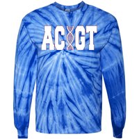 Funny Biology Teacher Science Dna Atgc Cute Gift Great Gift Tie-Dye Long Sleeve Shirt