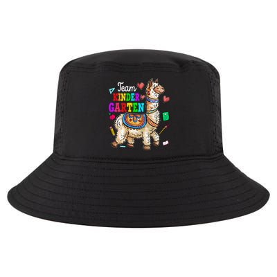 Funny Back To School Llama Team Kindergarten First Day Cute Gift Cool Comfort Performance Bucket Hat