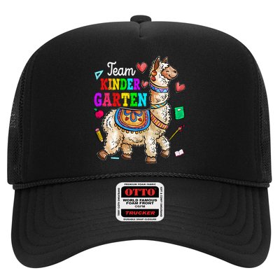 Funny Back To School Llama Team Kindergarten First Day Cute Gift Trucker Hat