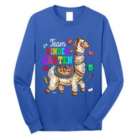 Funny Back To School Llama Team Kindergarten First Day Cute Gift Long Sleeve Shirt