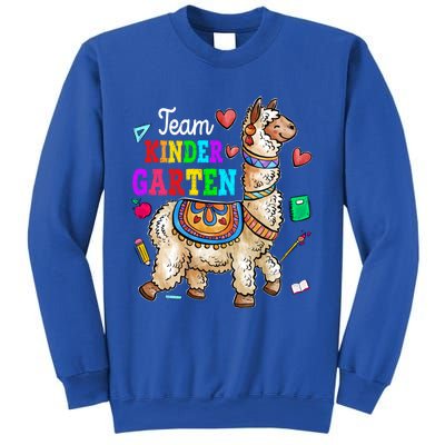 Funny Back To School Llama Team Kindergarten First Day Cute Gift Sweatshirt