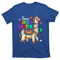 Funny Back To School Llama Team Kindergarten First Day Cute Gift T-Shirt