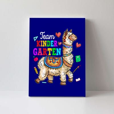 Funny Back To School Llama Team Kindergarten First Day Cute Gift Canvas