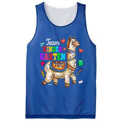 Funny Back To School Llama Team Kindergarten First Day Cute Gift Mesh Reversible Basketball Jersey Tank