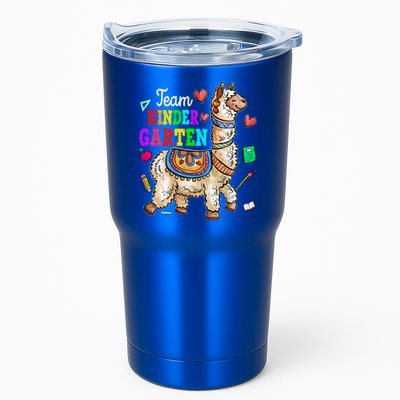 Funny Back To School Llama Team Kindergarten First Day Cute Gift Tumbler