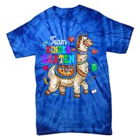 Funny Back To School Llama Team Kindergarten First Day Cute Gift Tie-Dye T-Shirt