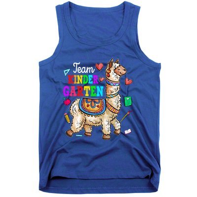 Funny Back To School Llama Team Kindergarten First Day Cute Gift Tank Top