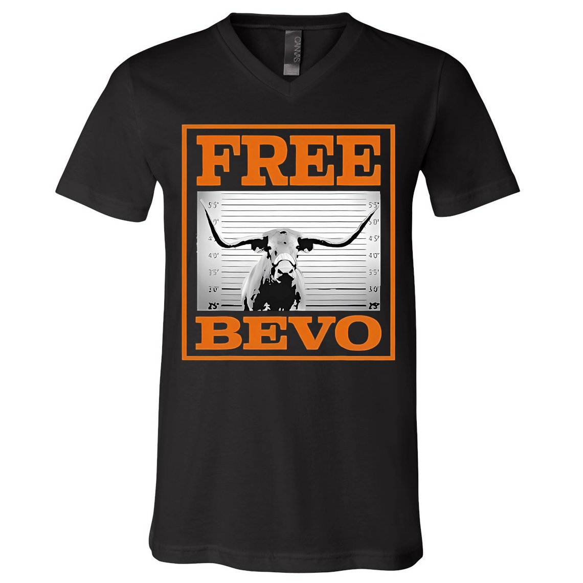 Free Bevvo Texas Mascot V-Neck T-Shirt