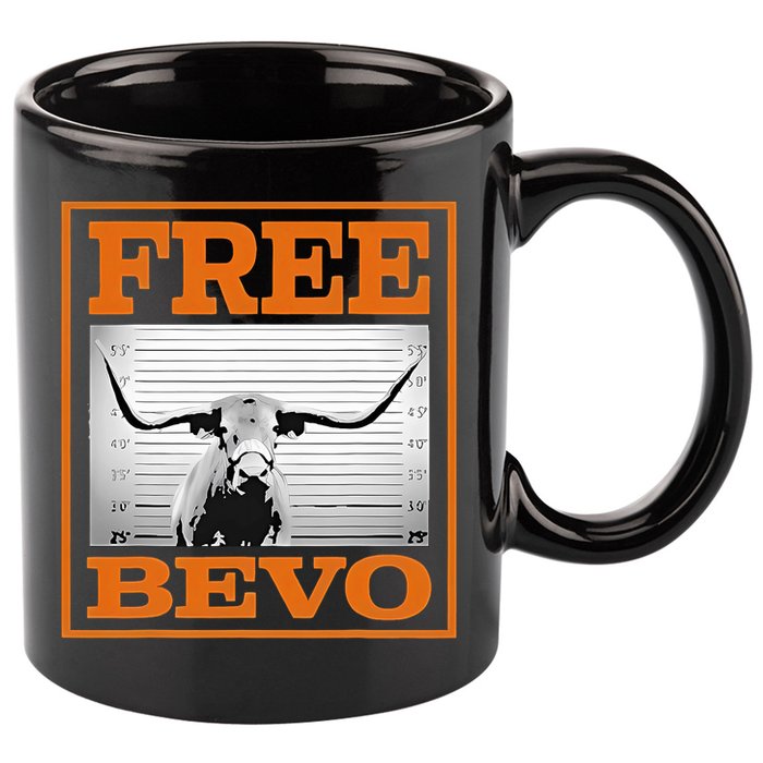 Free Bevvo Texas Mascot 11oz C Handle Ceramic Mug