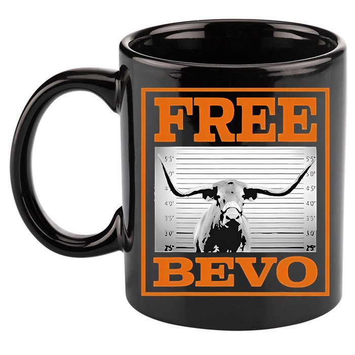 Free Bevvo Texas Mascot 11oz C Handle Ceramic Mug