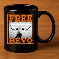 Free Bevvo Texas Mascot 11oz C Handle Ceramic Mug