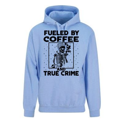 Fueled By True Crime And Coffee Unisex Surf Hoodie