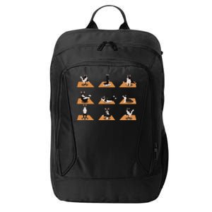 Funny Boston Terrier Dogs Yoga Poses Meditation Lovers Fans Gift City Backpack