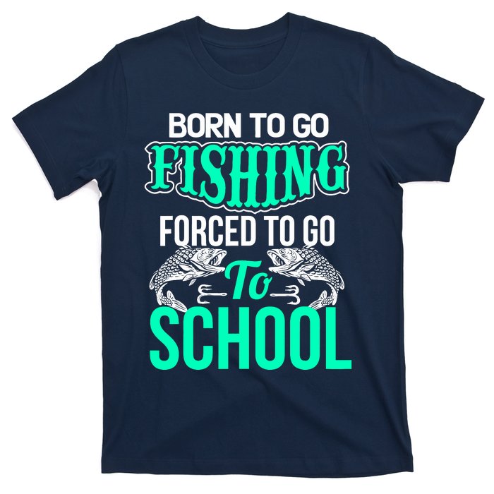 Funny Born To Go Fishing Bass Fish Fisherman Boy T-Shirt