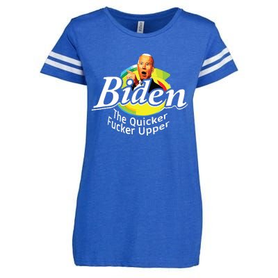 Funny Biden The Quicker Fer Upper Women Enza Ladies Jersey Football T-Shirt