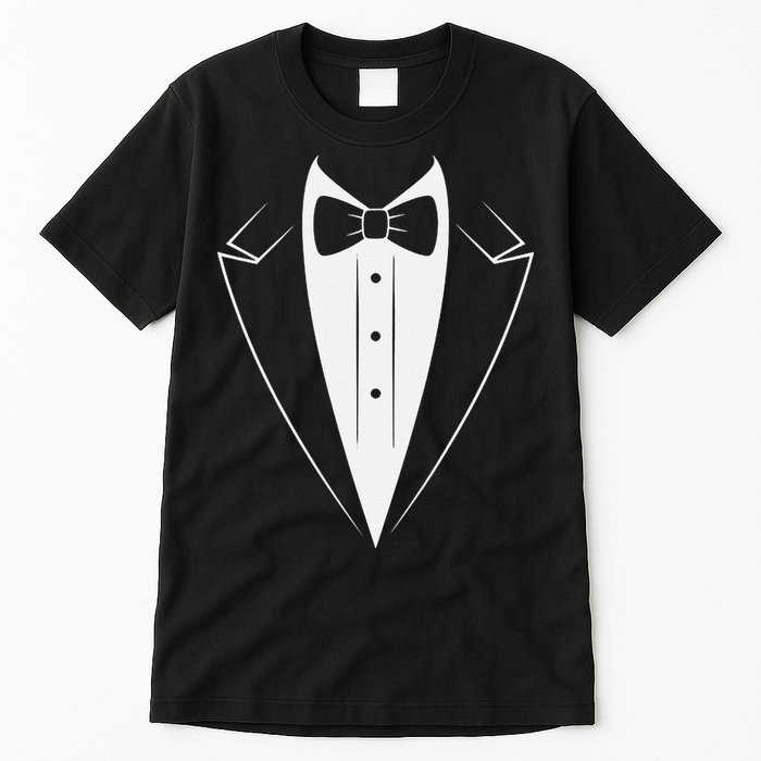 Funny Bow Tie Tuxedo Costume Formal Party For Man Tall T-Shirt