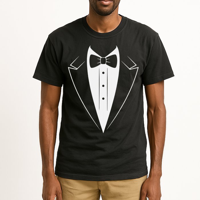 Funny Bow Tie Tuxedo Costume Formal Party For Man Tall T-Shirt