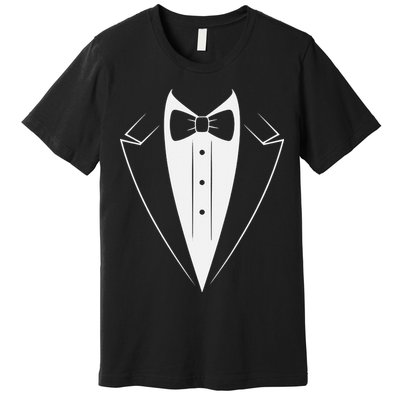 Funny Bow Tie Tuxedo Costume Formal Party For Man Premium T-Shirt
